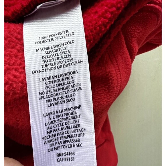 Calvin Klein Women Full Zip Sweater Performance red Long Sleeve Pockets sz L - Picture 8 of 9